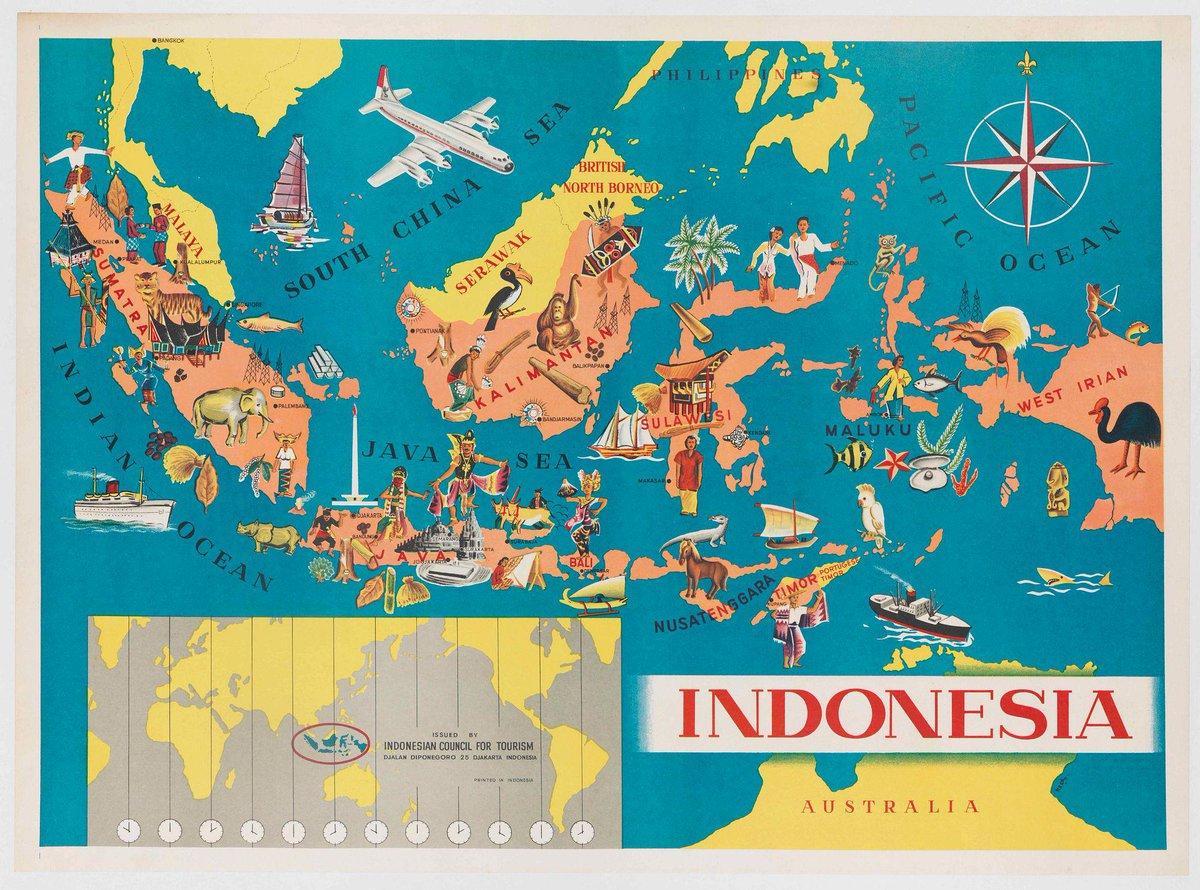 Mapa de atracciones turísticas de Indonesia