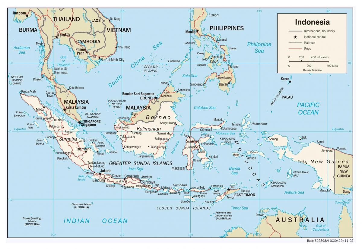 Mapa de conducción de Indonesia