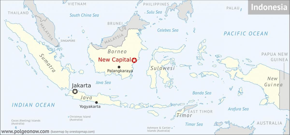 Mapa de la capital de Indonesia