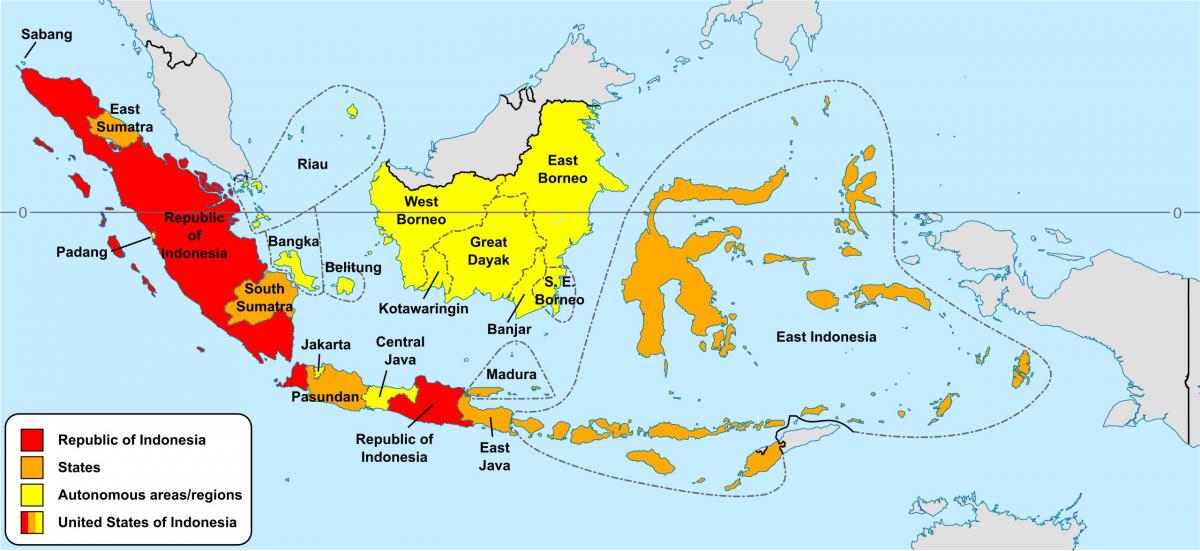 Mapa del estado de Indonesia